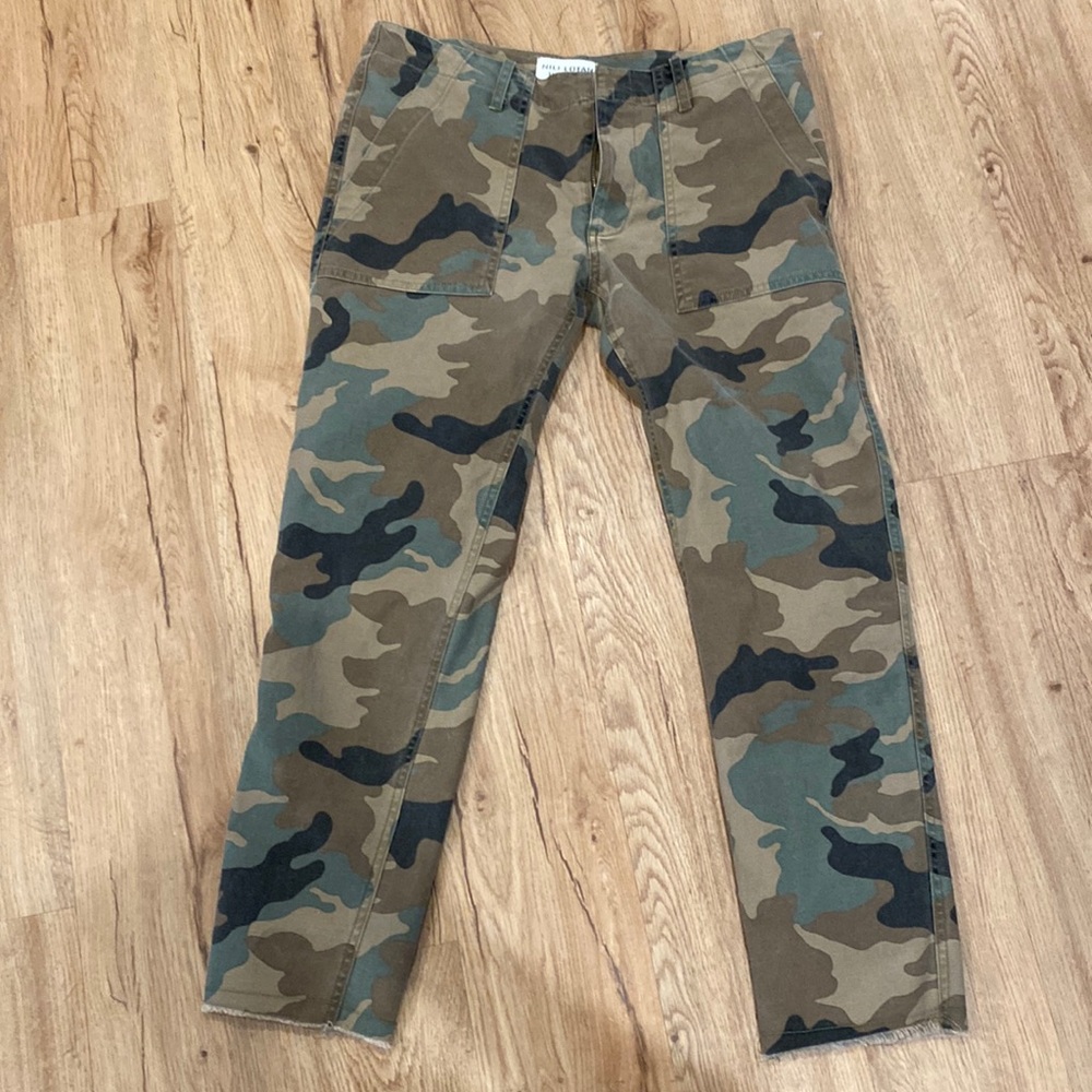 Nili Lotan army military cropped pants